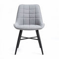 Gray fabric dining chair with tapered wooden legs 45 x 50 x 85cm